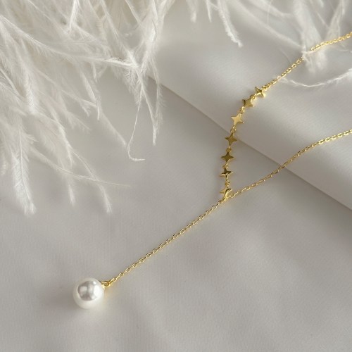 Ogrlica sa roze pozlatom i raznobojnim cirkonima