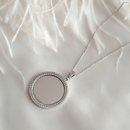 Anđeoska krila, ogrlica sa pink ozlatomi ciklama cirkonima