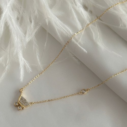 Violinski ključ sa cirkonima u boji