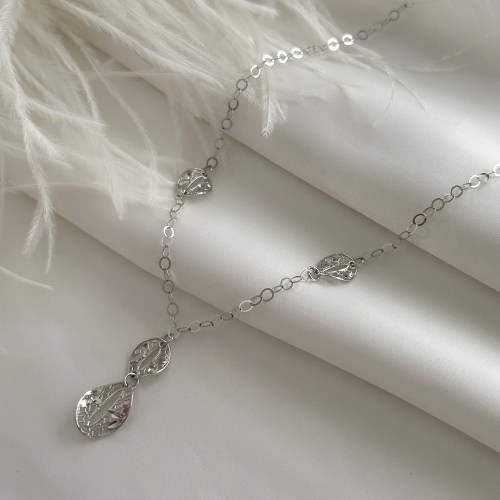 Elegantna ogrlica, idealna za venčanje, zlato i cirkoni