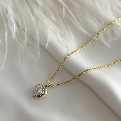 Ogrlica u vintidž stilu, belo zlato i cirkoni