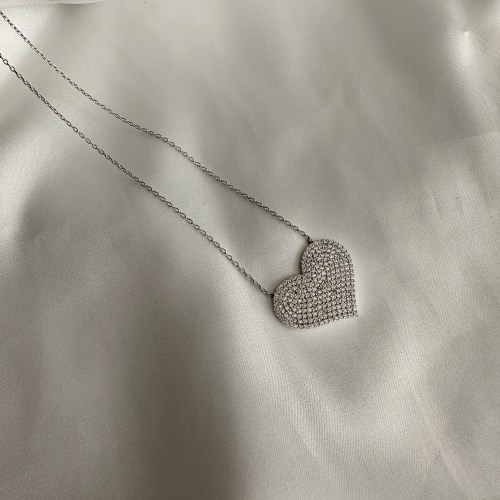 Ogrlica od srebra sa biserom i cirkonima