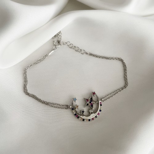 Elegantna narukvica, cirkoni i srebro