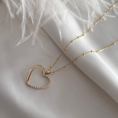 Ogrlica od belog zlata sa cirkonima