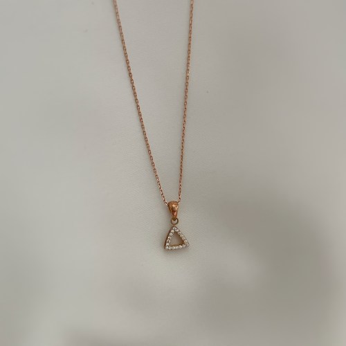 Belo zlato i cirkoni, elegantna ogrlica